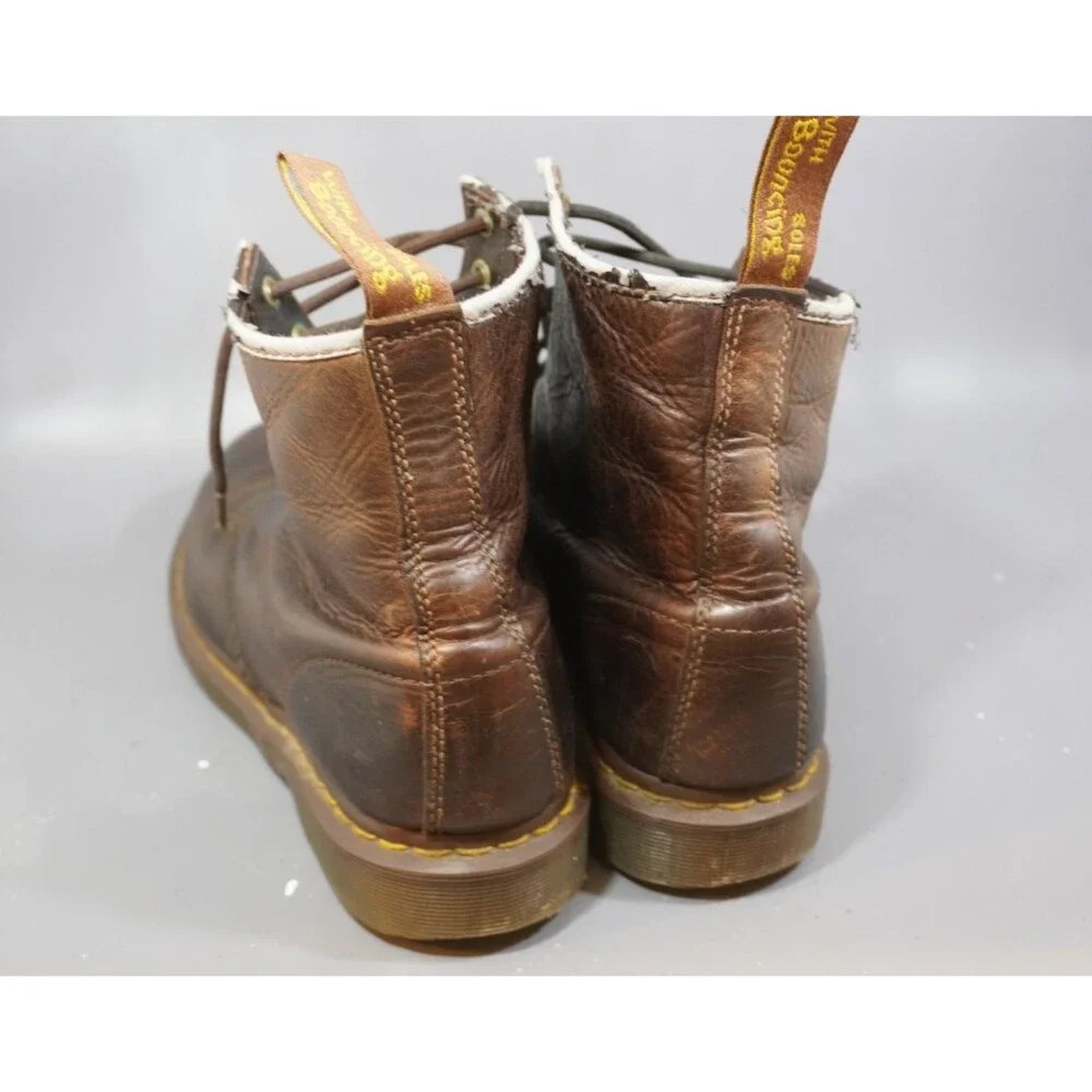 Dr Martens 1460 Crazy Horse Leather Lace Up Boots Men’s 11 Brown 8-Eye 11822203
